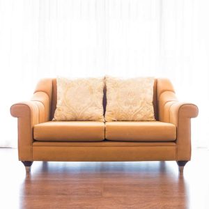 Beige living room sofa